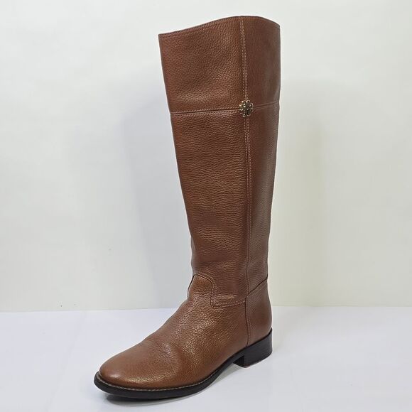 Tory Burch Brown Jolie Leather Riding Boots - Picture 8 of 10